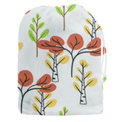 Tree Autumn Forest Landscape Drawstring Pouch (xxxl) by Mariart
