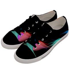 Flower 3d Colorm Design Background Men s Low Top Canvas Sneakers