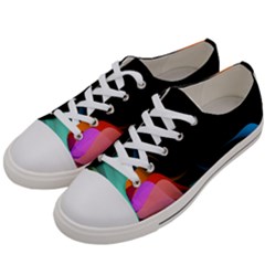 Flower 3d Colorm Design Background Women s Low Top Canvas Sneakers