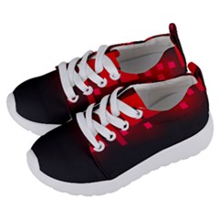 Light Neon City Buildings Sky Red Kids  Lightweight Sports Shoes by HermanTelo