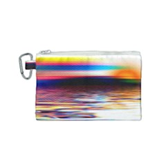 Lake Sea Water Wave Sunset Canvas Cosmetic Bag (small)