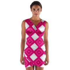 Backgrounds Pink Wrap Front Bodycon Dress