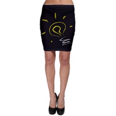 Bulb Light Idea Electricity Bodycon Skirt by HermanTelo