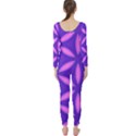 Pattern Texture Backgrounds Purple Long Sleeve Catsuit View2