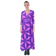 Pattern Texture Backgrounds Purple Button Up Maxi Dress by HermanTelo