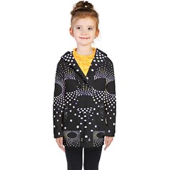 Abstract Black Blue Bright Circle Kids  Double Breasted Button Coat by HermanTelo