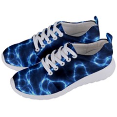 Lightning Electricity Pattern Blue Men s Lightweight Sports Shoes by Mariart