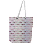 Wine Glass Pattern Full Print Rope Handle Tote (Large)