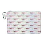 Wine Glass Pattern Canvas Cosmetic Bag (Large)
