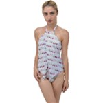 Wine Glass Pattern Go with the Flow One Piece Swimsuit