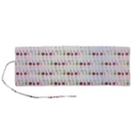 Wine Glass Pattern Roll Up Canvas Pencil Holder (M)