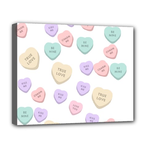 Hearts Deluxe Canvas 20  X 16  (stretched) by Lullaby
