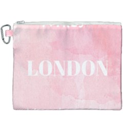 Paris, London, New York Canvas Cosmetic Bag (xxxl) by Lullaby