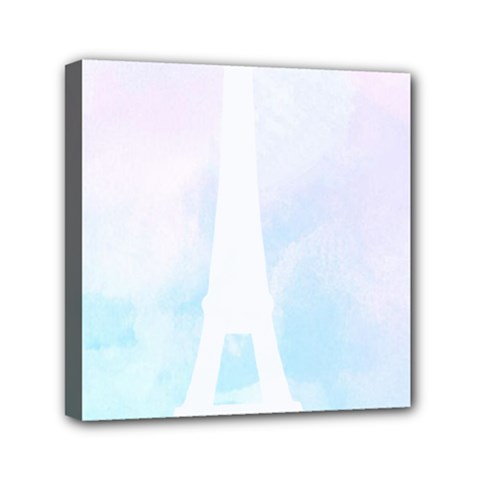 Pastel Eiffel s Tower, Paris Mini Canvas 6  X 6  (stretched) by Lullaby