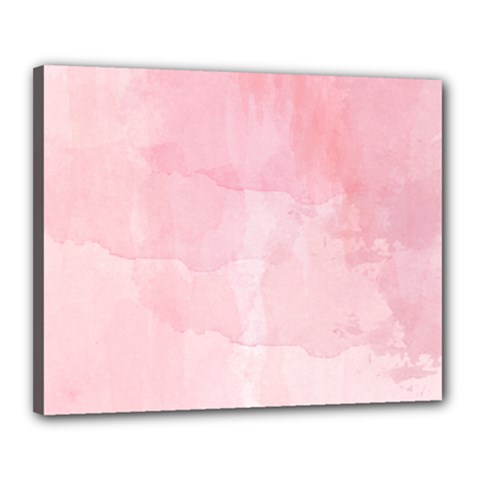 Pink Blurry Pastel Watercolour Ombre Canvas 20  X 16  (stretched) by Lullaby