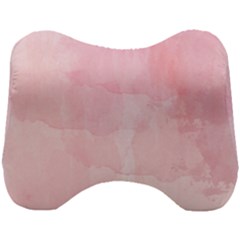 Pink Blurry Pastel Watercolour Ombre Head Support Cushion by Lullaby