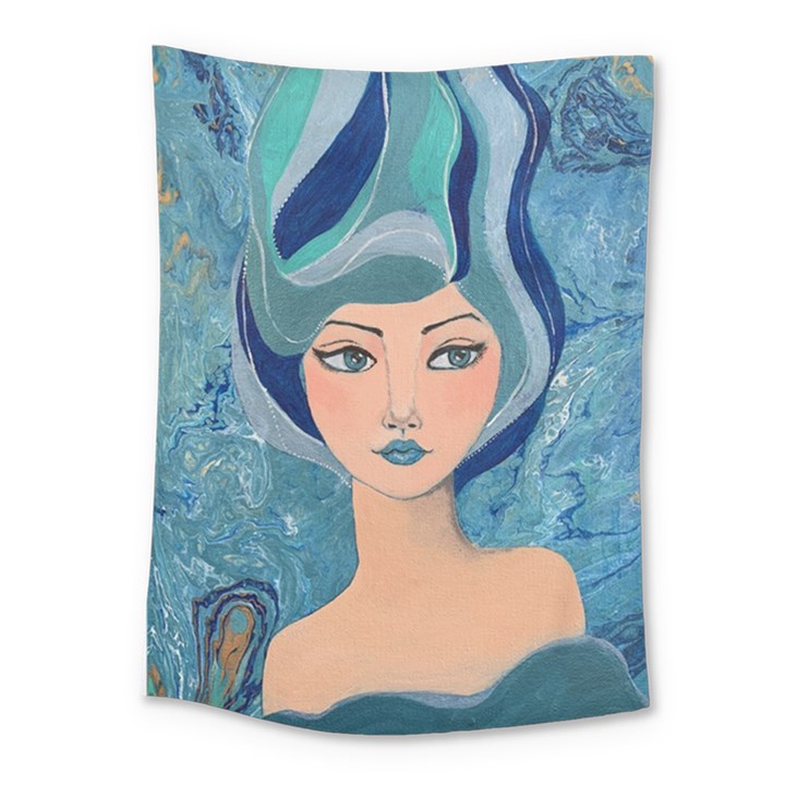 Blue Girl Medium Tapestry