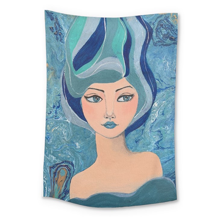 Blue Girl Large Tapestry