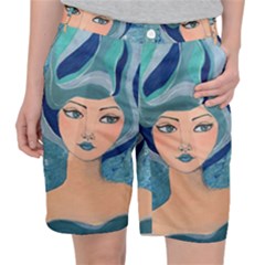 Blue Girl Pocket Shorts by CKArtCreations