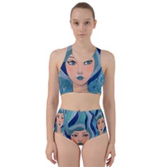 Blue Girl Racer Back Bikini Set by CKArtCreations