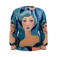 Blue Girl Women s Sweatshirt by CKArtCreations