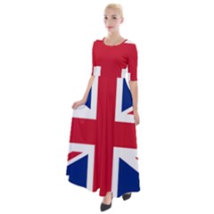 Uk Flag Half Sleeves Maxi Dress by FlagGallery