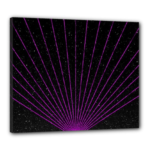 Laser Show Festival Canvas 24  X 20  (stretched) by HermanTelo