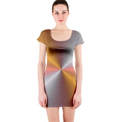Abstract Easy Shining Short Sleeve Bodycon Dress by Bajindul