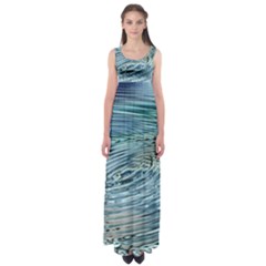 Wave Concentric Waves Circles Water Empire Waist Maxi Dress