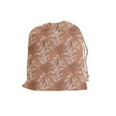 Scrapbook Leaves Decorative Drawstring Pouch (large) by Simbadda