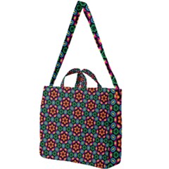 Pattern Texture Seamless Floral Square Shoulder Tote Bag by Simbadda