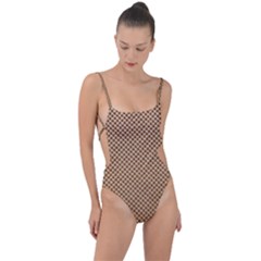 Paper Texture Background Tie Strap One Piece Swimsuit by HermanTelo