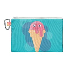 Vector Ice Canvas Cosmetic Bag (large) by Bajindul