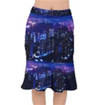 Night City Dark Short Mermaid Skirt
