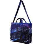 Night City Dark Square Shoulder Tote Bag