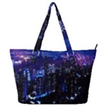 Night City Dark Full Print Shoulder Bag