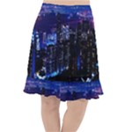 Night City Dark Fishtail Chiffon Skirt