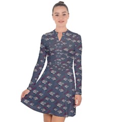 Sushi Pattern Long Sleeve Panel Dress by bloomingvinedesign