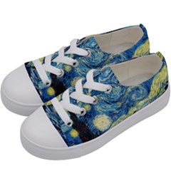 Starry Night Kids  Low Top Canvas Sneakers by Vaneshart
