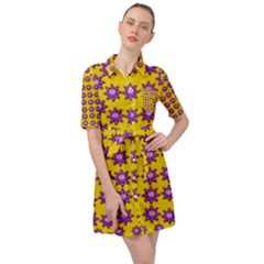 Lotus Bloom Always Live For Living In Peace Belted Shirt Dress by pepitasart