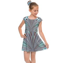 Crystal Design Crystal Pattern Glass Kids  Cap Sleeve Dress by Wegoenart