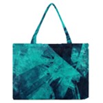 Background Texture Pattern Blue Zipper Medium Tote Bag