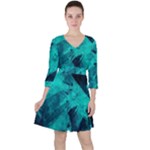 Background Texture Pattern Blue Ruffle Dress