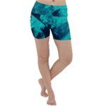 Background Texture Pattern Blue Lightweight Velour Yoga Shorts