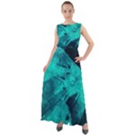 Background Texture Pattern Blue Chiffon Mesh Boho Maxi Dress