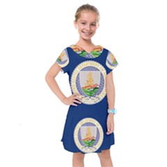 Flag Of United States Department Of Agriculture Kids  Drop Waist Dress by abbeyz71