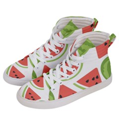Watermelon Juice Auglis Clip Art Watermelon Women s Hi-top Skate Sneakers by Vaneshart