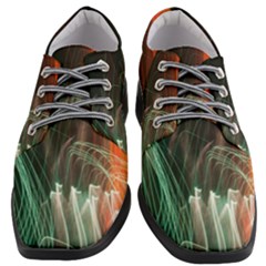 Fireworks Salute Sparks Abstract Lines Women Heeled Oxford Shoes