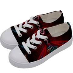 Patterns Red Abstract Kids  Low Top Canvas Sneakers by Vaneshart