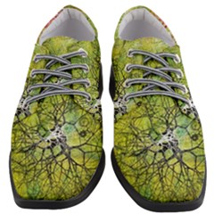 Abstract Spots Lines Green Women Heeled Oxford Shoes by Vaneshart